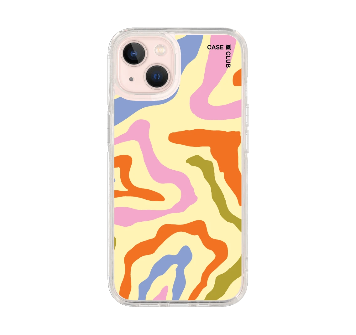 คลื่นสีสดใสมินิมอล